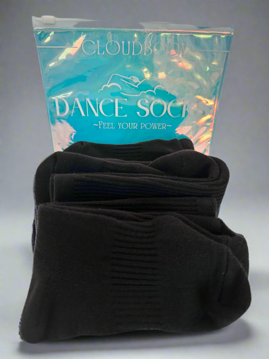 All Black Dance Socks