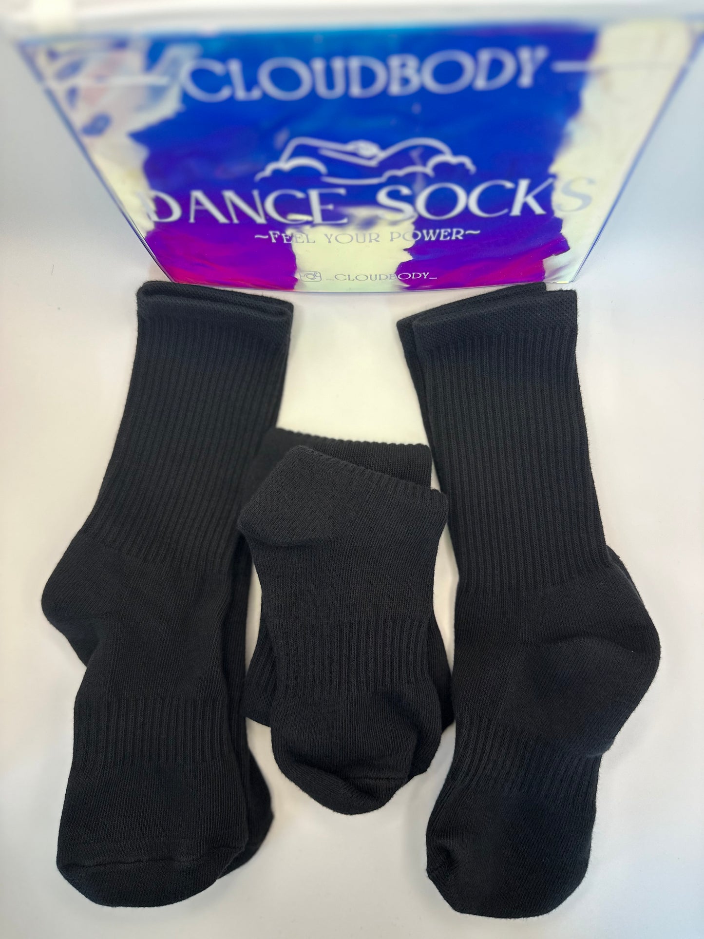 All Black Dance Socks