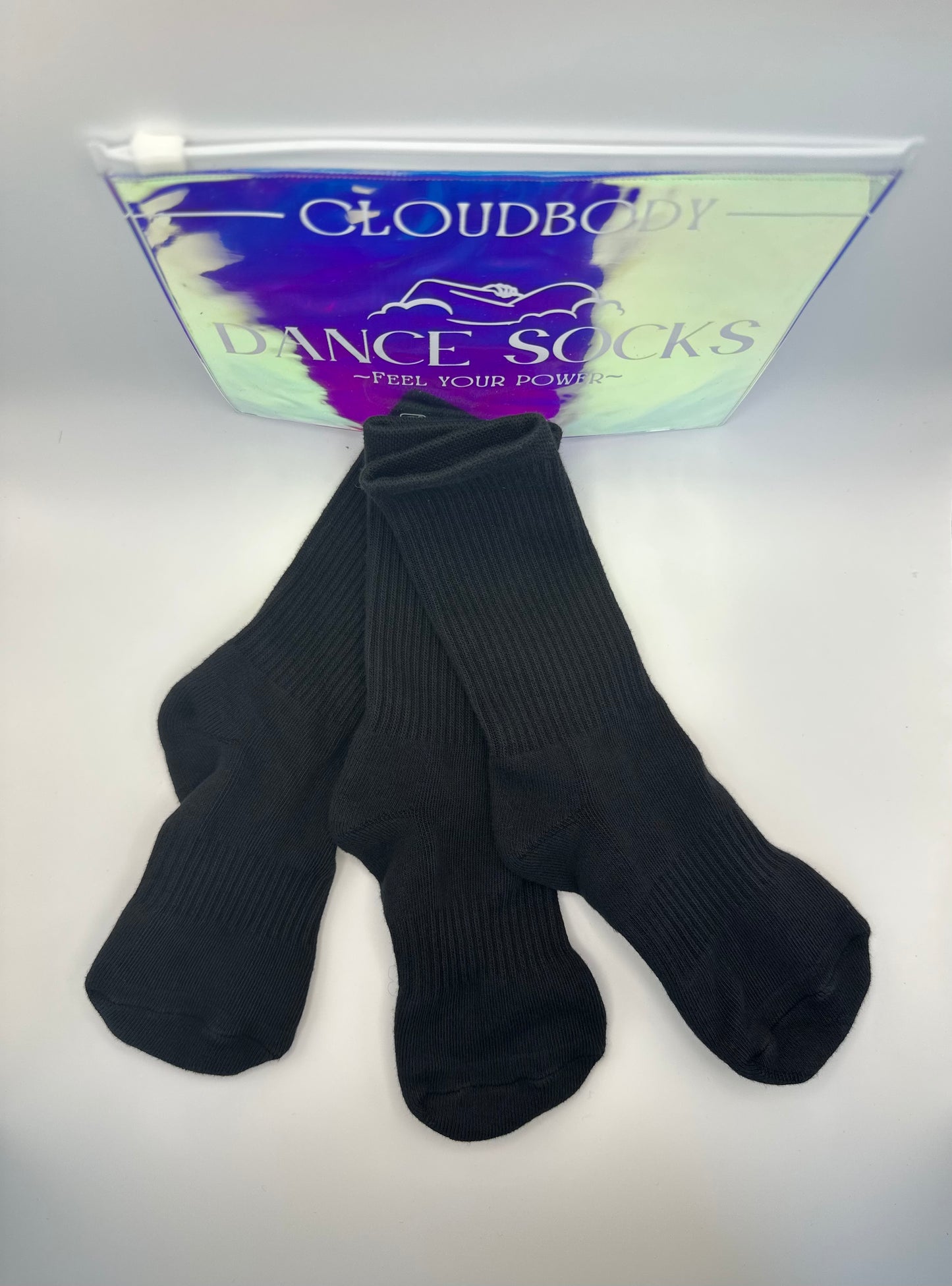 All Black Dance Socks
